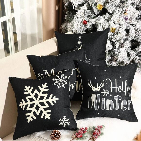 Holiday Pillow Covers - Set of 4 - Picture 3 of 4